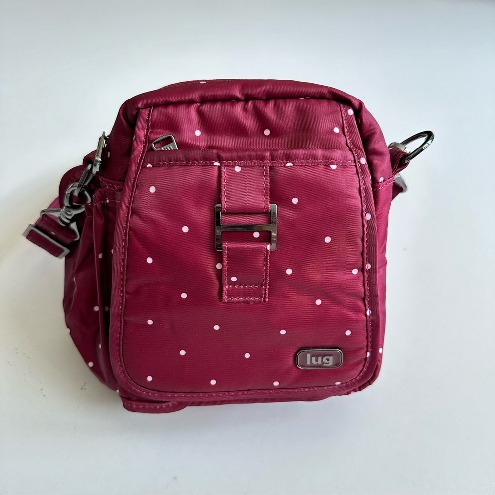 Lug Cranberry Crossbody/Belted Polka Dot Small Travel Bag